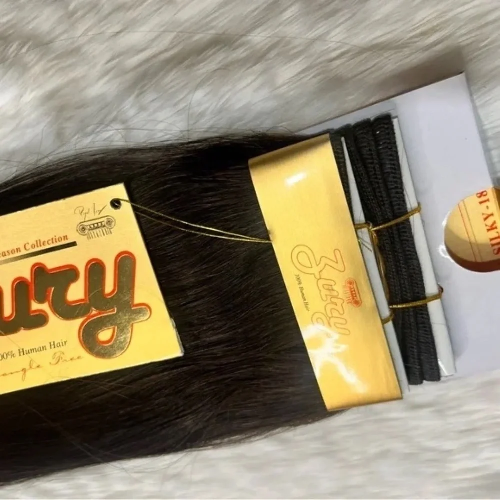 Ultra Silky 100% Human hair in Dark Brown #2 Straight Hair Extensions - …